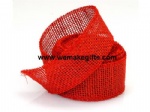 Red Burlap Decorative ribbon