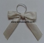 semi-metallic ribbon bow tie with stretch loop