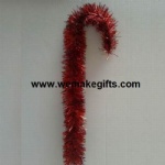 Red Tinsel Candy Cane
